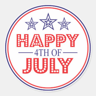 Glückwunsch 4. Juli Gefallen Aufkleber
