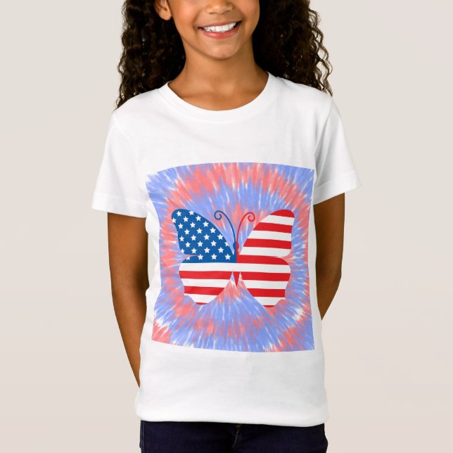 Glückwunsch 4. Juli Girls T - Shirt (Vorderseite)