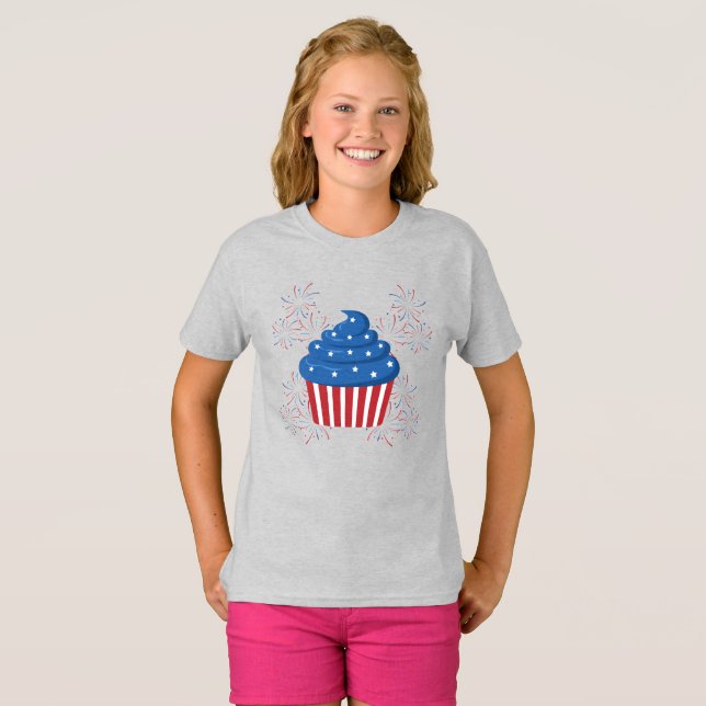 Glückwunsch 4. Juli Girls T - Shirt (Vorne ganz)