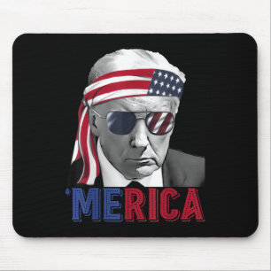 Glückwunsch 4. Juli Merica Trump American Flag USA Mousepad
