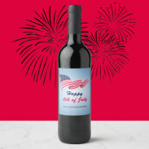 Glückwunsch 4. Juli mit amerikanischer Flagge