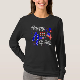 Glückwunsch 4. Juli neue Feuerwerk Sonnenbrille US T-Shirt