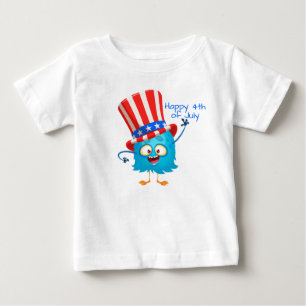 Glückwunsch 4. Juli Niedlich Monster Baby T - Shir T-shirt