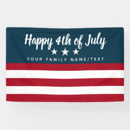 Glückwunsch 4. Juli Party Patriotic Personalisiert Banner