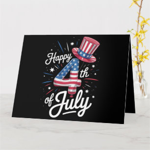 Glückwunsch 4. Juli Patriotic American Flag USA Karte