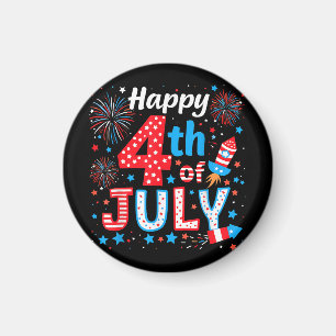 Glückwunsch 4. Juli Patriotic American Flag USA Magnet