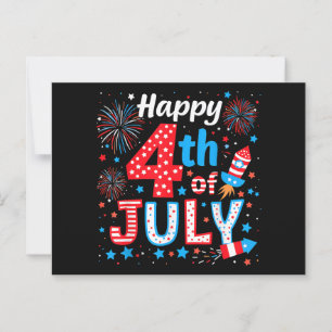 Glückwunsch 4. Juli Patriotic American Flag USA Postkarte