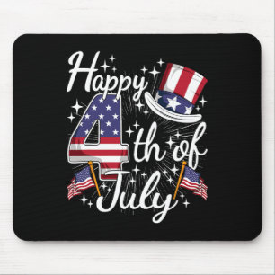 Glückwunsch 4. Juli Patriotische amerikanische Fah Mousepad