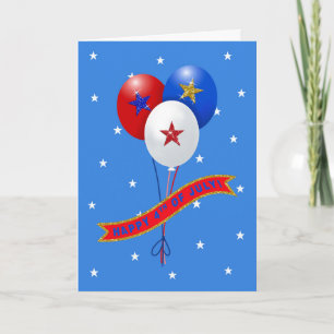 Glückwunsch 4. Juli Patriotische Balloons