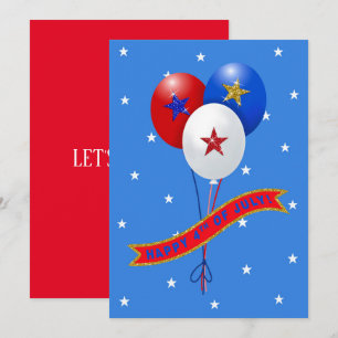 Glückwunsch 4. Juli Patriotische Balloons individu