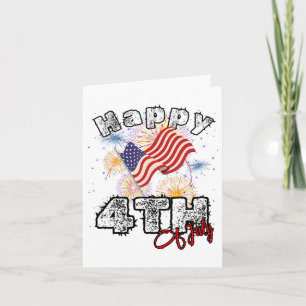 Glückwunsch 4. Juli Patriotischer Amerikaner - una Karte