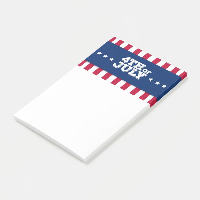 Glückwunsch 4. Juli Post-it Klebezettel (angewinkelt)