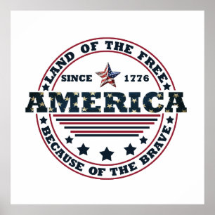 Glückwunsch 4. Juli Poster