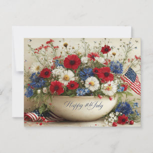 Glückwunsch 4. Juli Postkarte