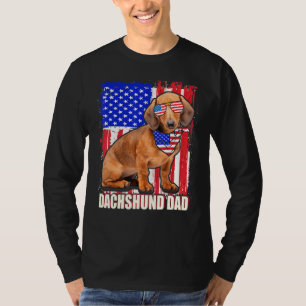 Glückwunsch 4. Juli Pride American Flag Dackel Da T-Shirt