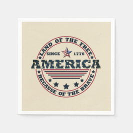 Glückwunsch 4. Juli Serviette