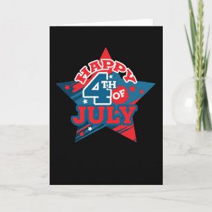 Glückwunsch 4. Juli Star - USA Flagge - LIEBE USA Karte