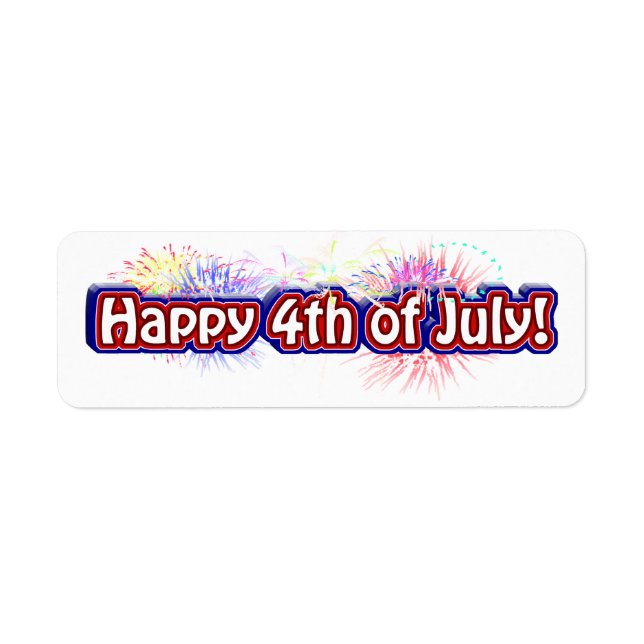 Glückwunsch 4. Juli Text Design mit Fireworks (Vorne)