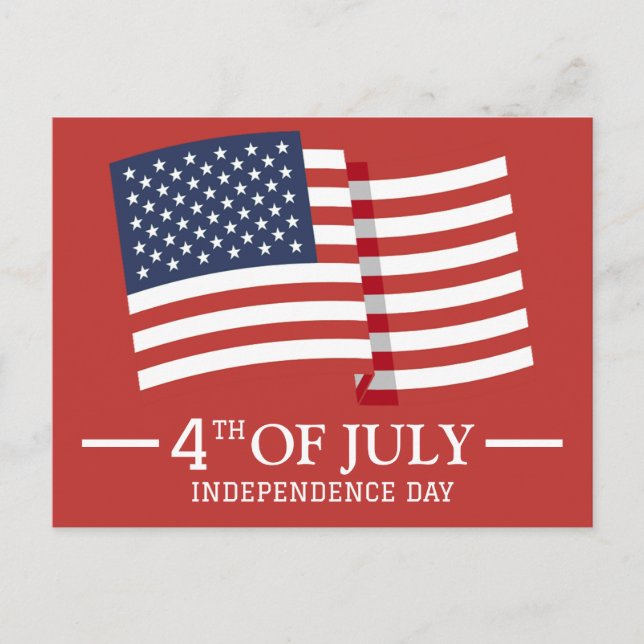 Glückwunsch 4. Juli Unabhängigkeitstag Amerikanisc Postkarte (Vorderseite)