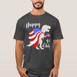 Glückwunsch 4. Juli Unabhängigkeitstag mit trex di T-Shirt