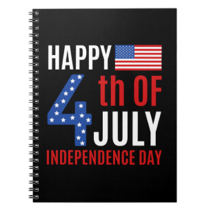 Glückwunsch 4. Juli Unabhängigkeitstag Notizblock