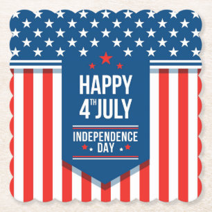 Glückwunsch 4. Juli US Flagge Untersetzer