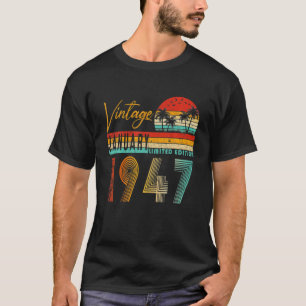 Glückwunsch 75. Geburtstag Vintag Januar 1947 75 J T-Shirt