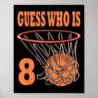 Glückwunsch 8. Geburtstag 8 Jahre alter Basketball