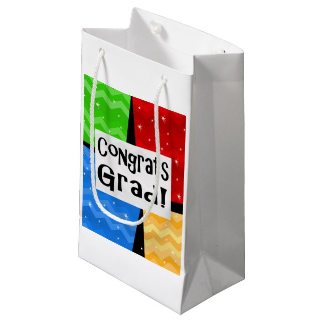 Glückwunsch-Absolvent-festliches Kleine Geschenktüte (Vorderseite Schrägansicht)