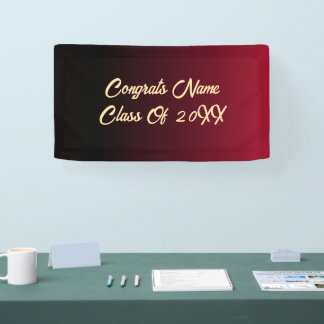 Glückwunsch Absolvent Gold Schrift Ombre Hintergru Banner