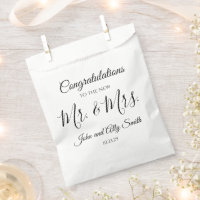 Glückwunsch an den neuen Herrn & Mrs. Favor Bags