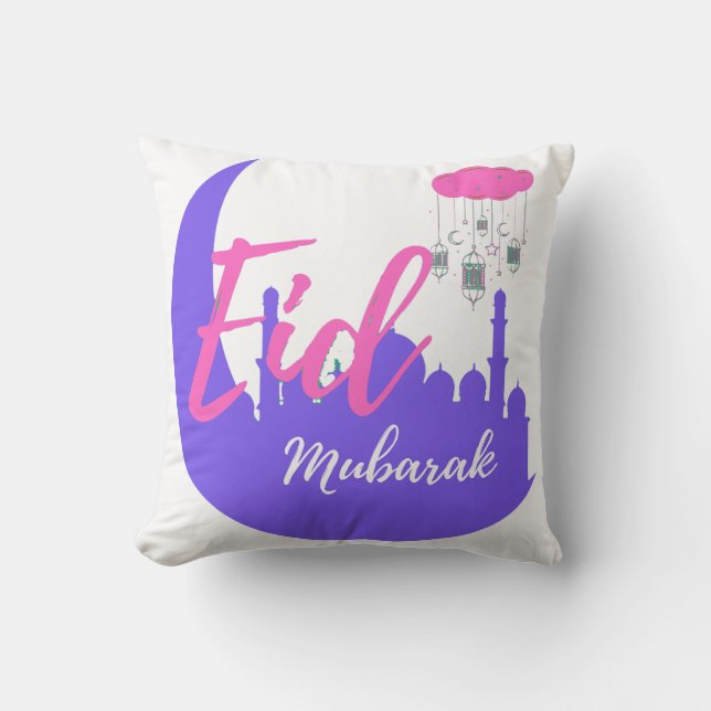 Glückwunsch an Eid Mubarak Kissen (Vorderseite)