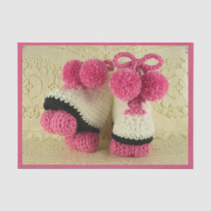 Glückwunsch-Baby-Mädchen (Rollen-Skate-Hintern) Seidenpapier