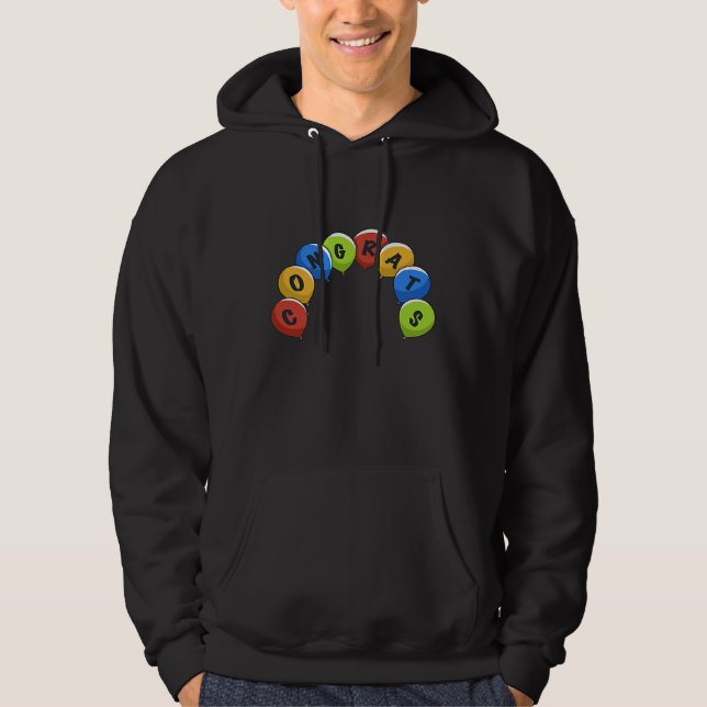 Glückwunsch Balloons Feier Hoodie (Vorderseite)