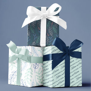 Glückwunsch-Blumenverpackungspapiere  Geschenkpapier Set