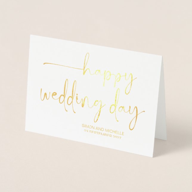 Glückwunsch Braut und Groom Hochzeit Verlobung Folienkarte (Vorderseite)