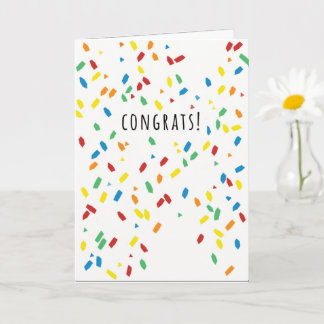 GLÜCKWUNSCH CONFETTI CARD KARTE