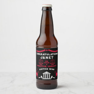 Glückwunsch Court Verdict Bierflaschenetikett