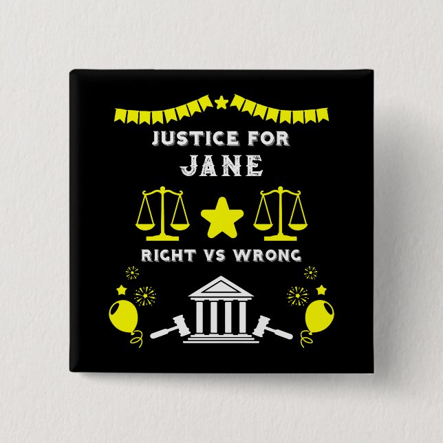 Glückwunsch Court Verdict Button (Vorderseite)