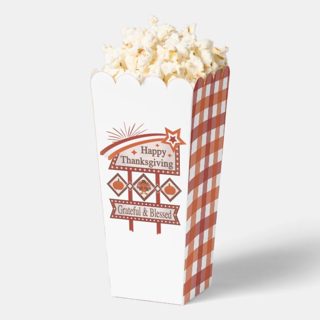 Glückwunsch Danksagend und gesegnet Retro-Zeichen Geschenkschachtel (Geplatzt)