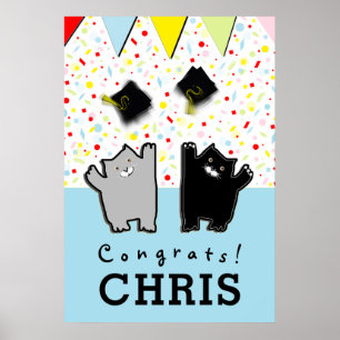 Glückwunsch der Funny Graduation Party Poster