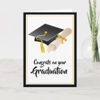 Glückwunsch der Graduate Cap and Diploma