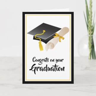Glückwunsch der Graduate Cap and Diploma Karte