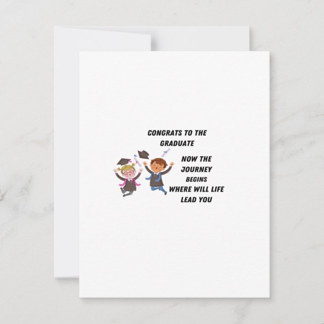 Glückwunsch des Absolventen Feiertagskarte (Vorderseite)