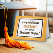 Glückwunsch! Doktorandenkarte Abschluss