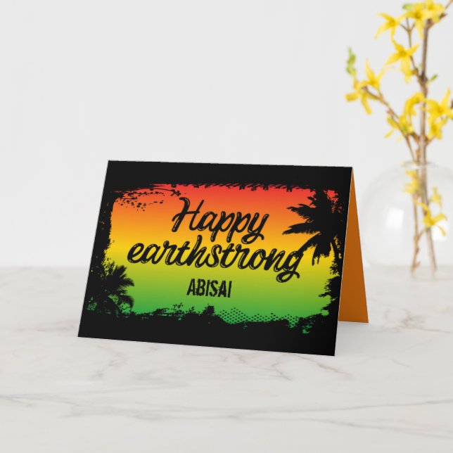 Glückwunsch Earthstrong Rasta Geburtstagsgrüße Karte (Gelbe Blume)