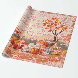 Glückwunsch Erntedankend Beliebter schöner Fall Geschenkpapier