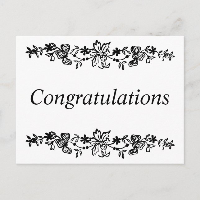 Glückwunsch Feiertagspostkarte (Vorderseite)