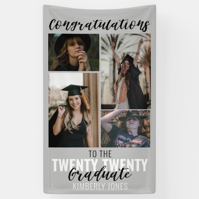 Glückwunsch Foto Graduation Party Banner (Vertikal)