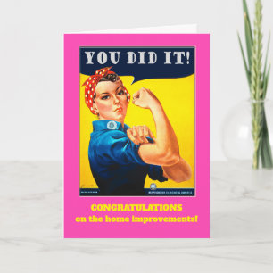Glückwunsch für Heimwerker Rosie the Riveter Karte